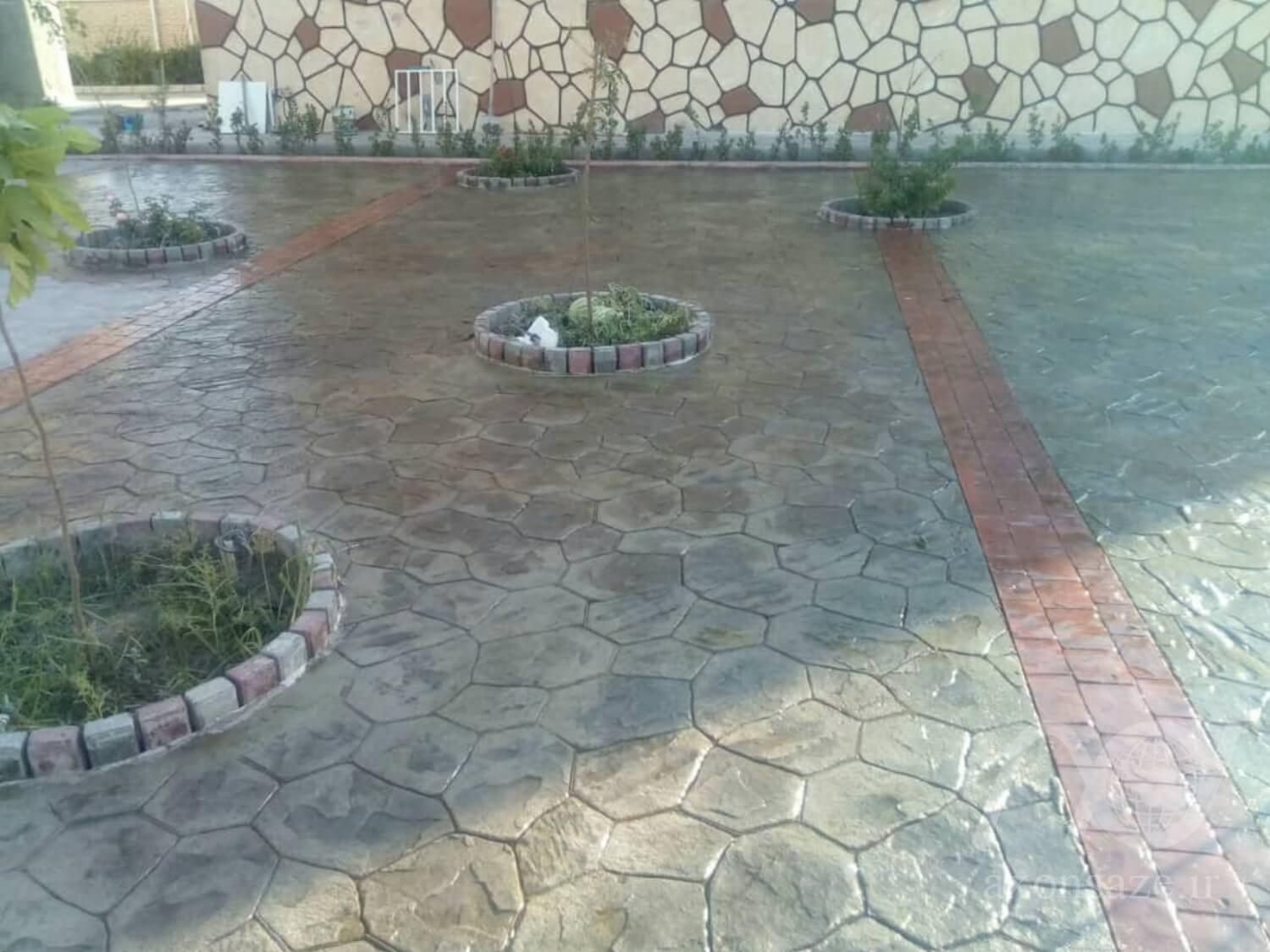 بتن دکوراتیو پیاده رو پارک Axonsaze.ir 06