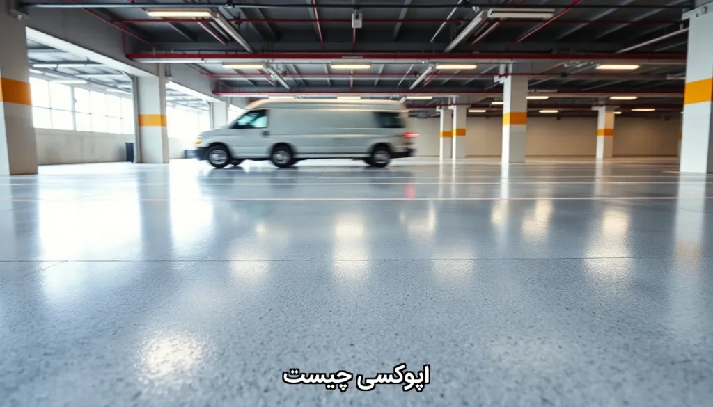 پاشش پولک رنگی روی کفپوش اپوکسی پولکی